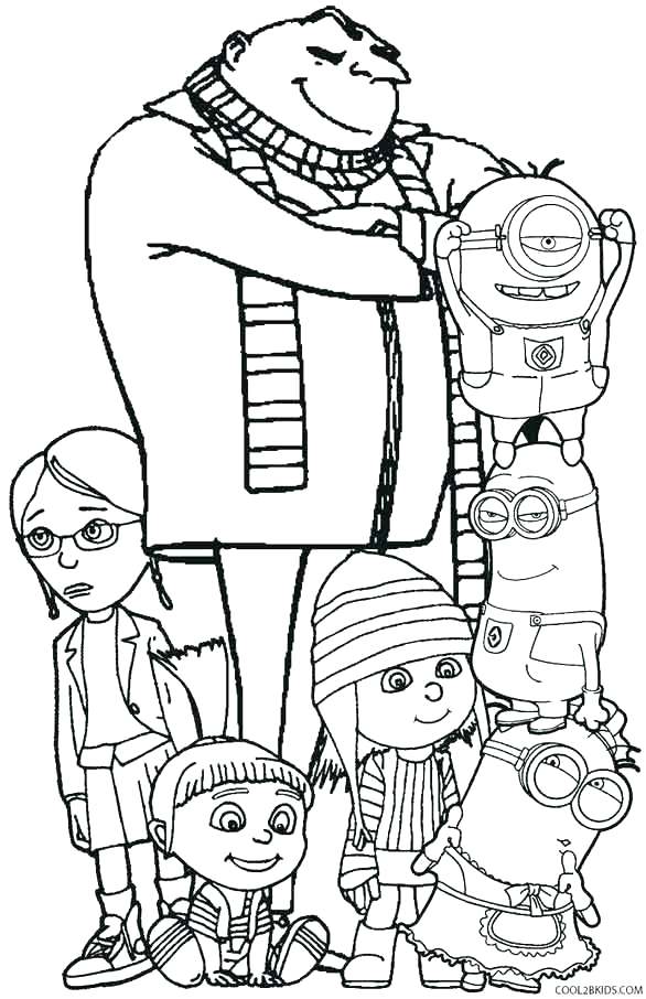 586x906 Minion Unicorn Coloring Pages Also Despicable Me 2 Birthday Party