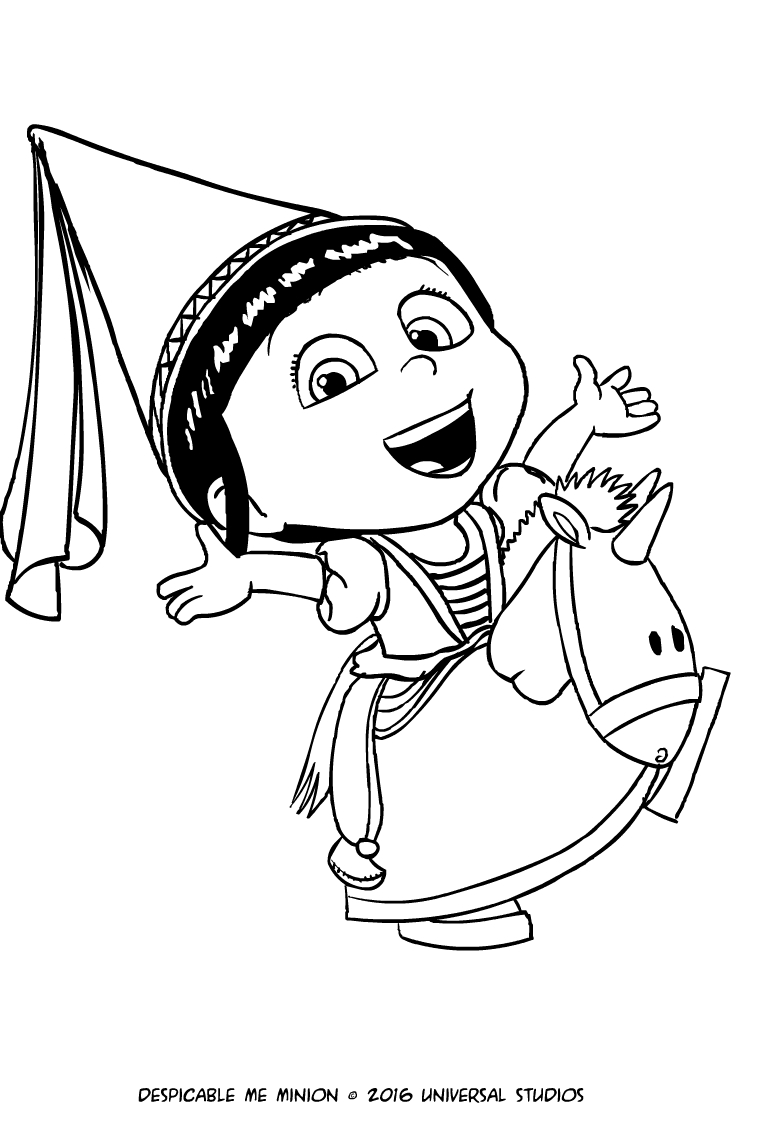 771x1121 Agnes With Unicorn Coloring Page