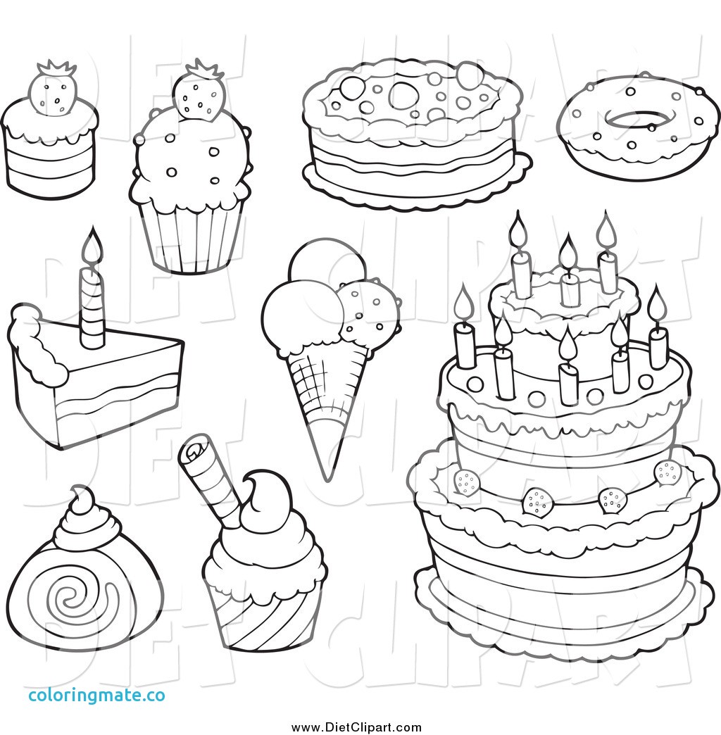 Dessert Coloring Pages