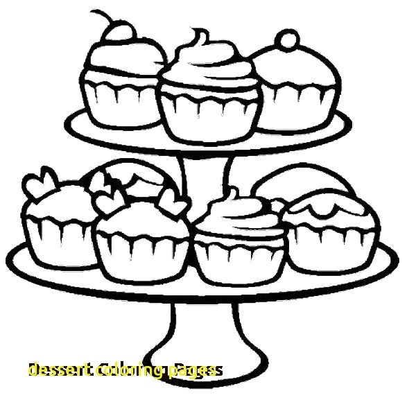 600x590 Dessert Coloring Sheets Dessert Coloring Pages With Desserts