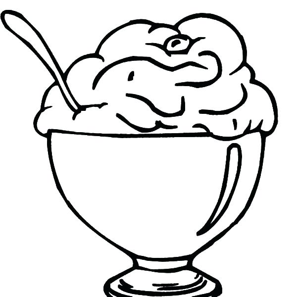 600x600 Ice Cream Sundae Coloring Page Ice Cream Sundae Coloring Page