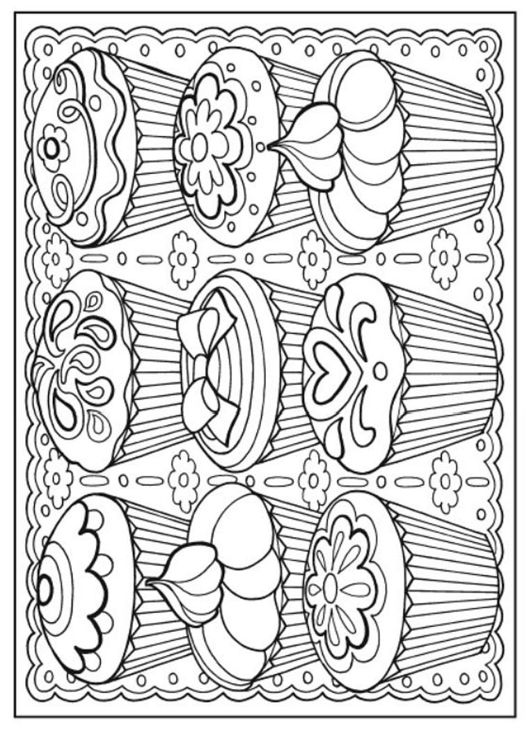 760x1049 Creative Haven Designer Desserts Coloring Book, Dover Publications