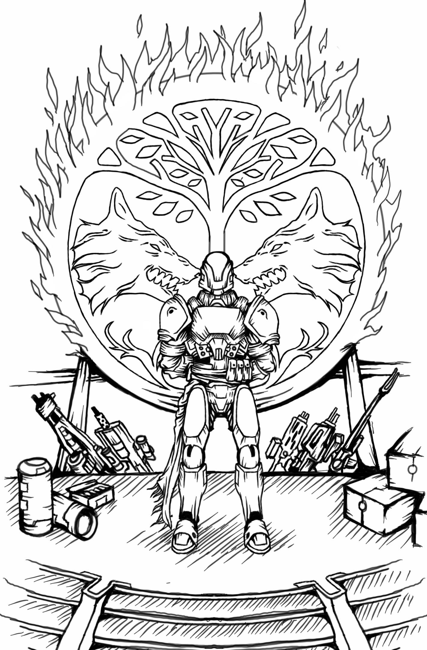 1423x2164 Bungie Destiny Coloring Pages