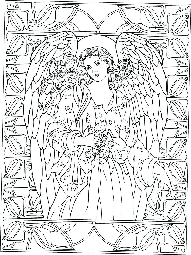 736x983 Angel Coloring Pages For Adults Ebestbuyvn.co