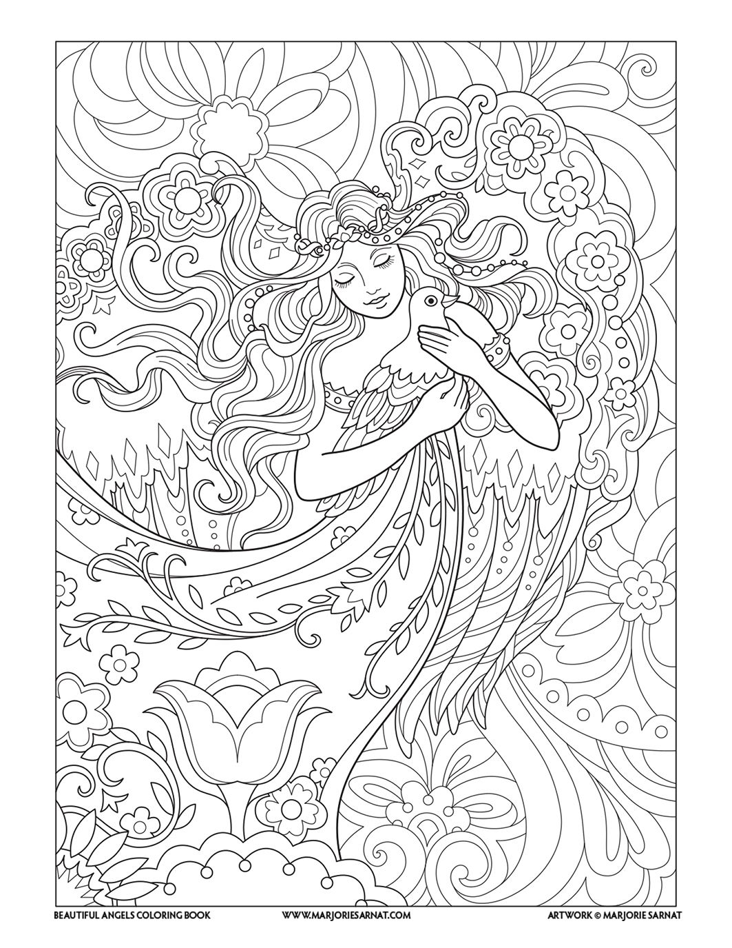 1063x1375 Angel With Dove Beautiful Angels Coloring Book New Coloring Sheets