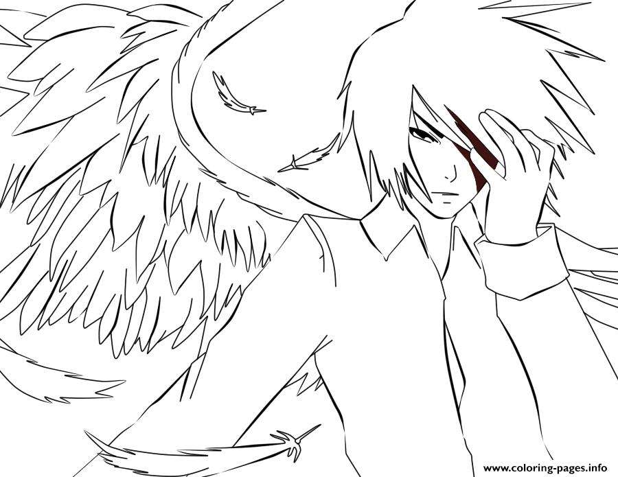 900x695 White Anime Angel Coloring Pages Printable