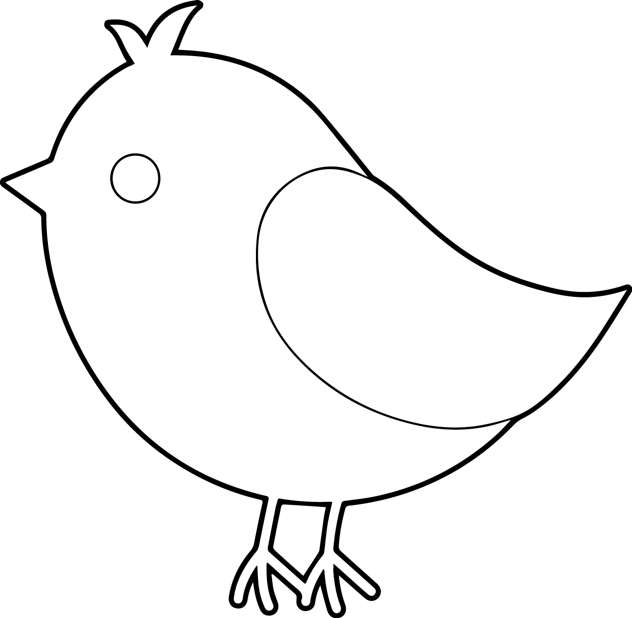 1252x1224 Bird Coloring Pages For Preschoolers