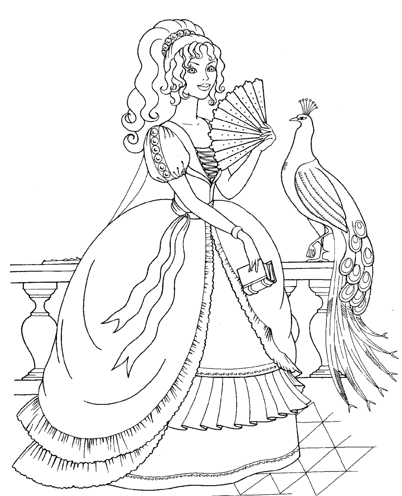 1299x1600 Disney Princess And Bird Coloring Pages Download