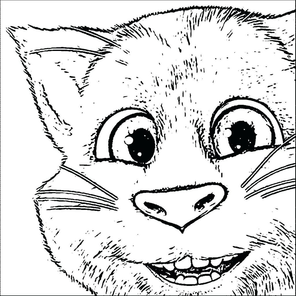 1024x1024 Coloring Pages ~ Cats Coloring Pages Talking Tom Cat Realistic