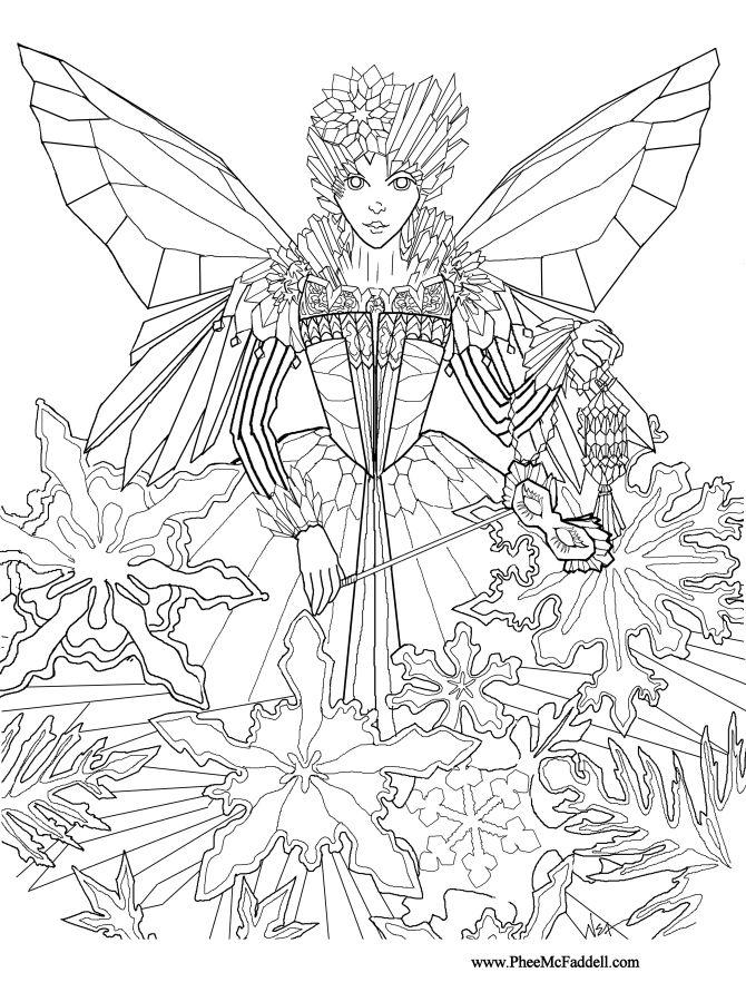 670x900 Drawn Fairy Coloring Page