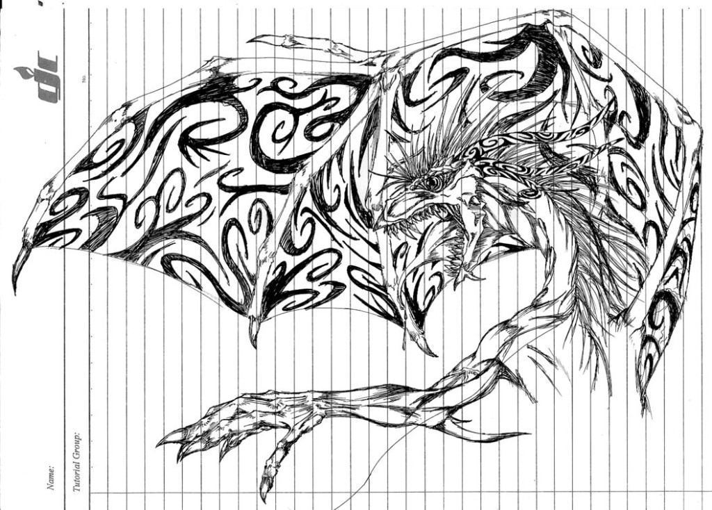 1024x734 Dragon Coloring Pages For Adults