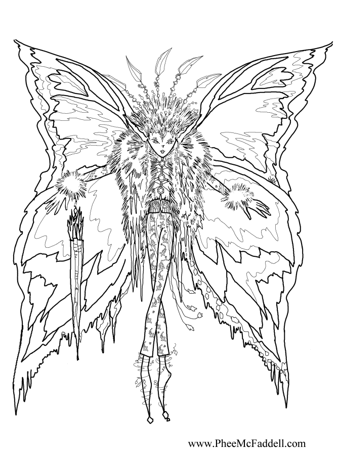 670x900 Detailed Fairy Coloring Pages