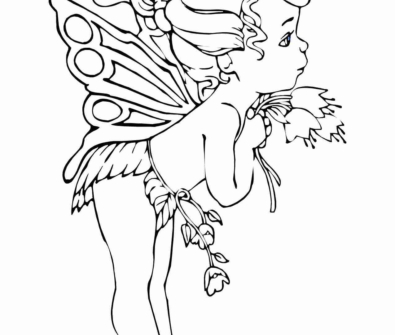 1275x1080 Detailed Fairy Coloring Pages Look Gothic Adults Printable Adult