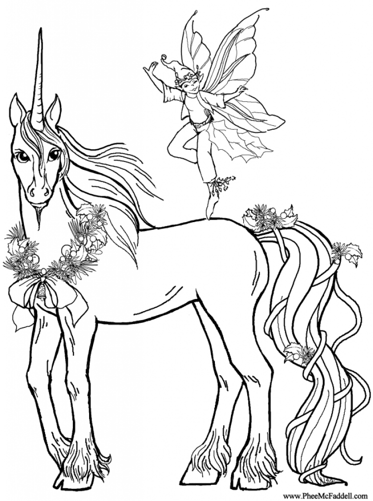 762x1024 Detailed Fairy Coloring Pages