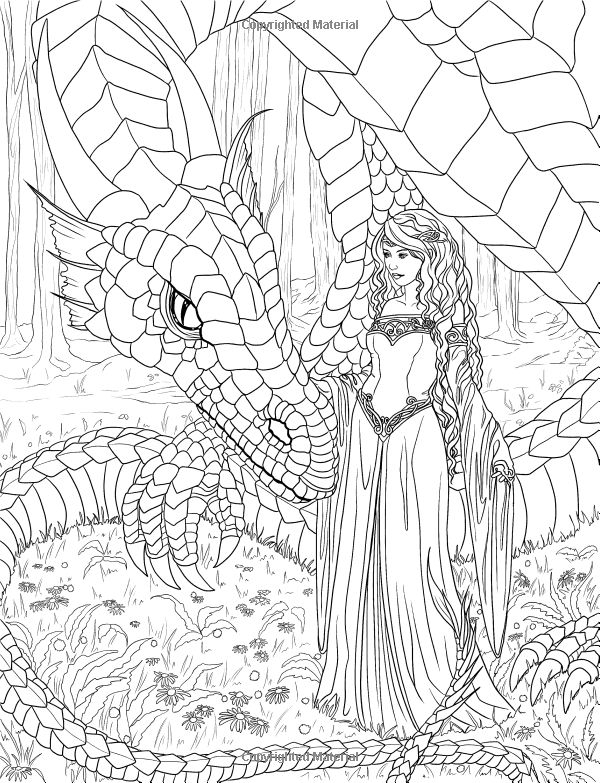 Detailed Fantasy Coloring Pages