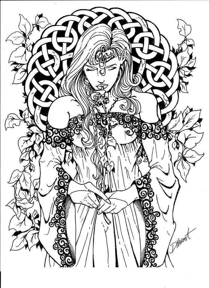 697x960 Adult Fantasy Coloring Pages Fantasy Coloring Books In Addition