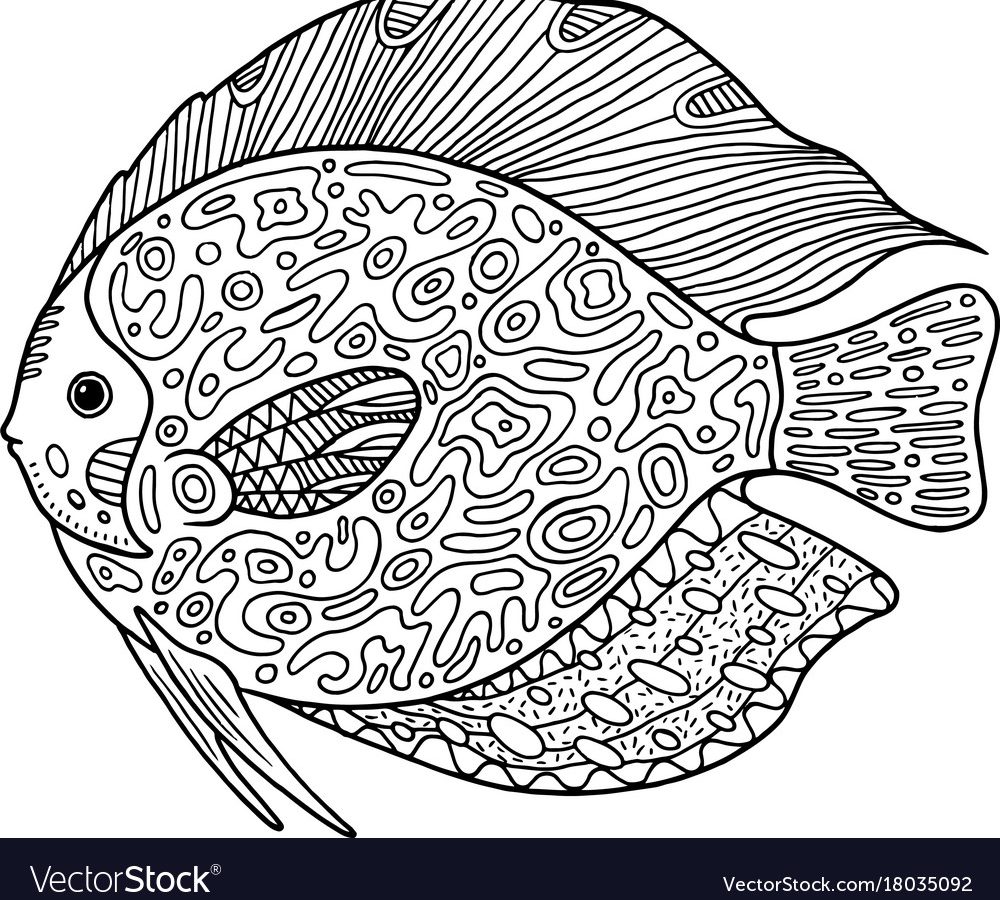 1000x900 Ornate Fish Coloring Pages For Kids Adults Free Printable High