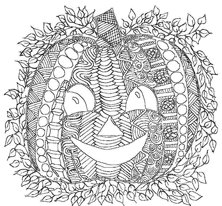 777x723 Adult Halloween Coloring Pages To Download And Print For Free