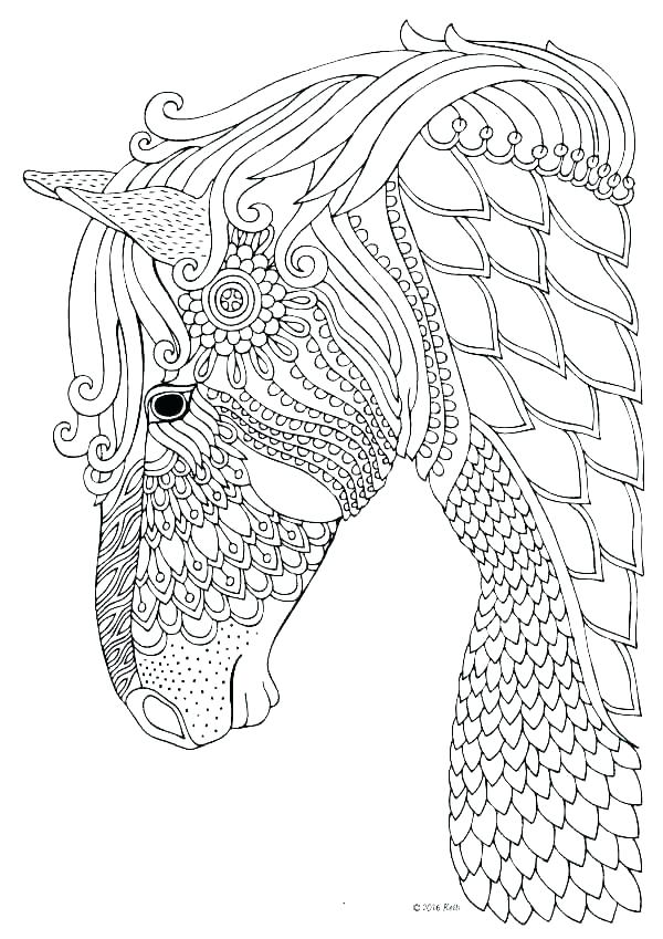 600x849 Printable Coloring Pages Horses