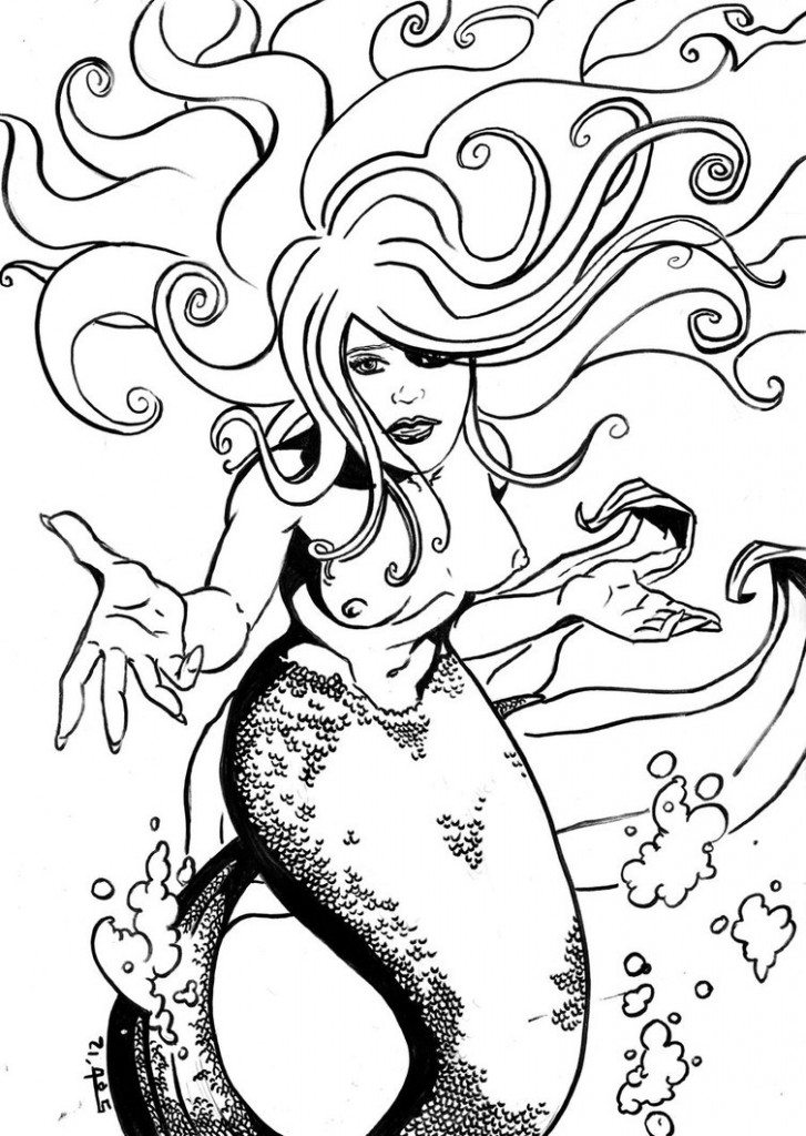727x1024 Free Printable Mermaid Coloring Pages For Kids
