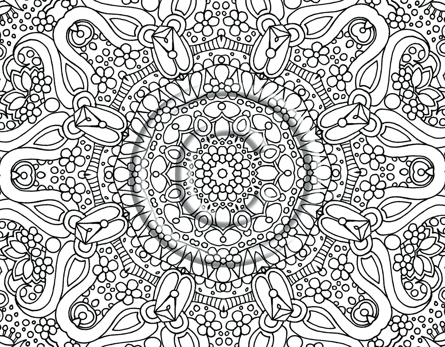 1500x1169 Advanced Mandala Coloring Pages Pdf Detailed Abstract Free