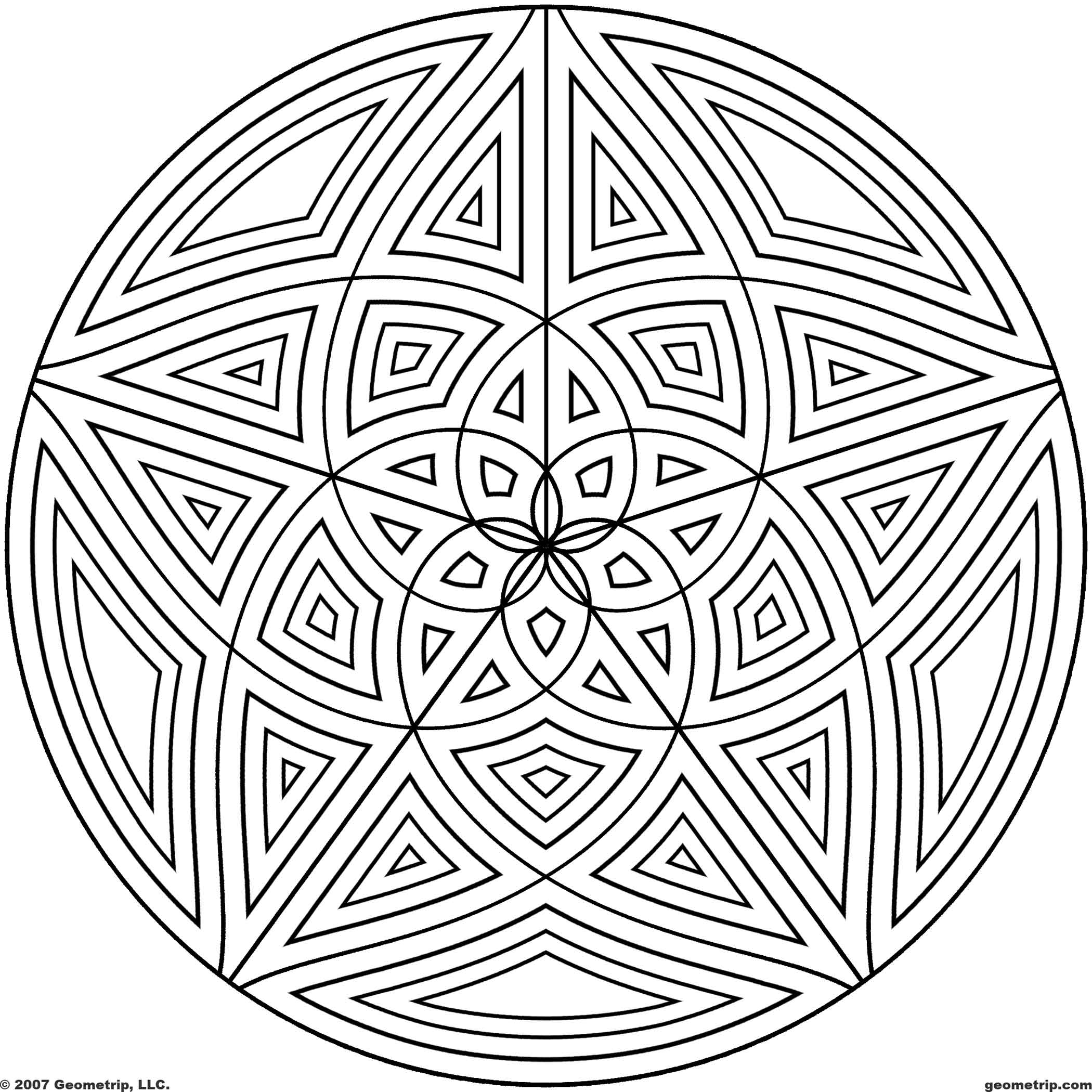 2100x2100 Amazing Circle Pattern Coloring Pages Of Cool