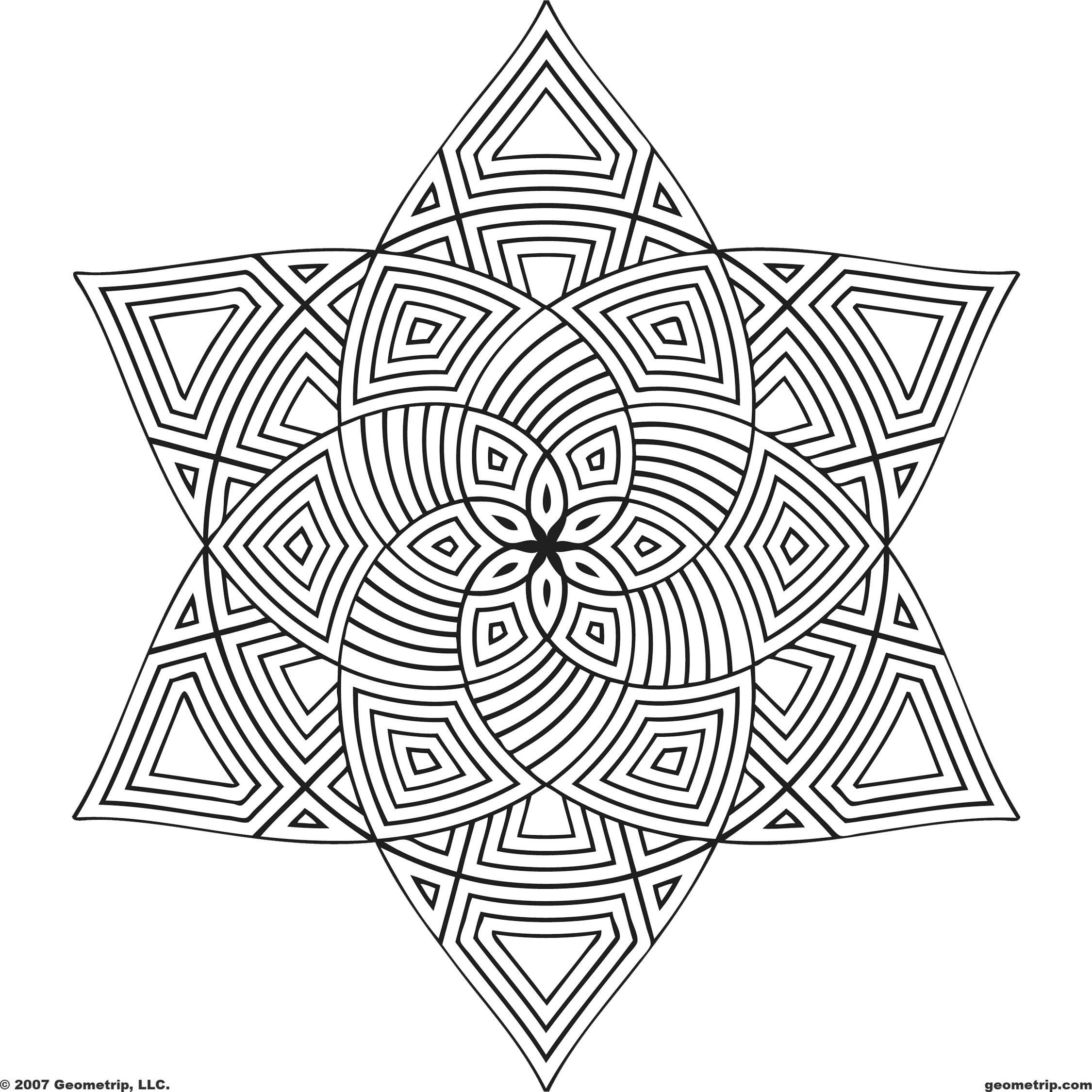 2250x2250 Coloring Page Shape Geometric Designs
