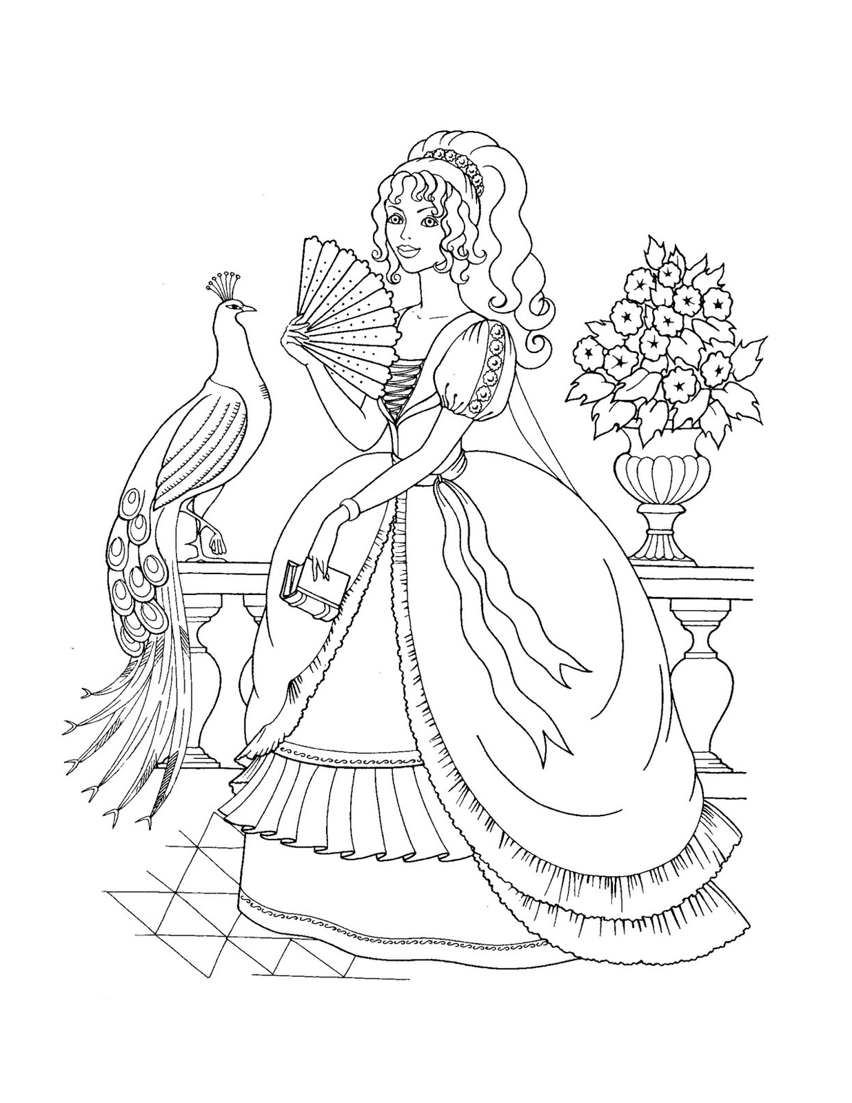 1236x1600 Free Princess Coloring Pages