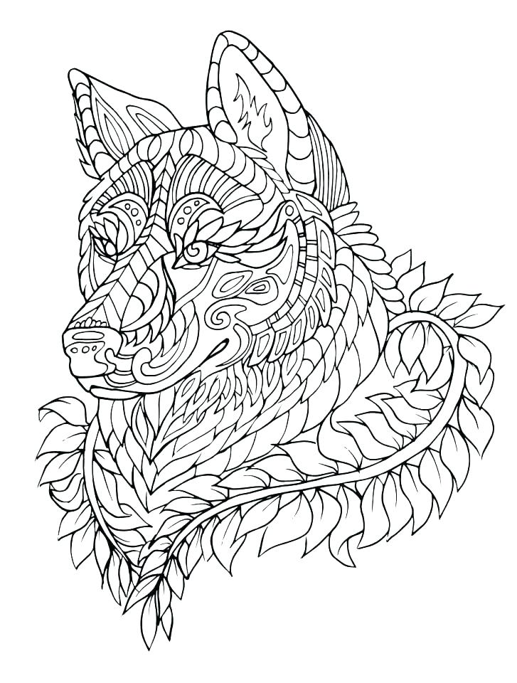 727x960 Wolves Coloring Pages
