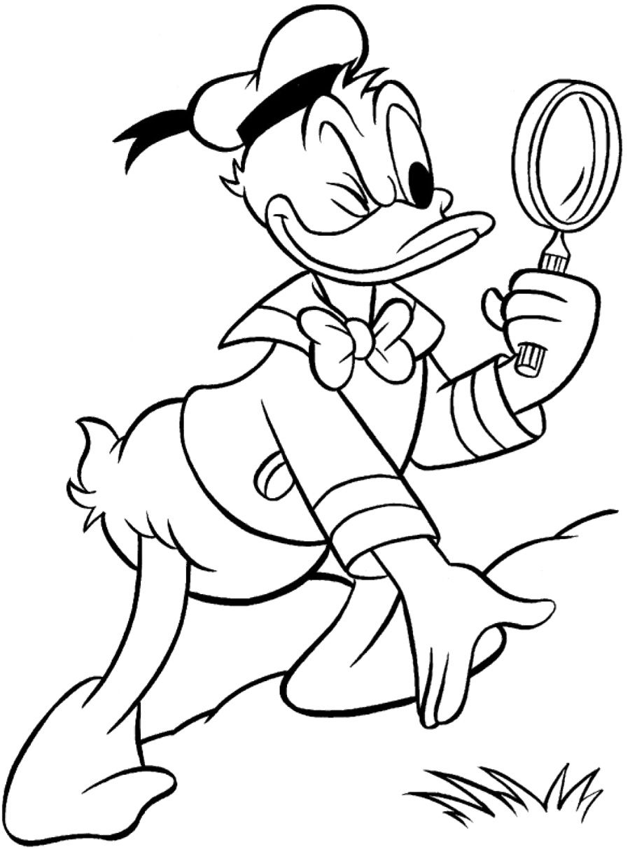 900x1213 Donald Duck Detective Coloring Page Disney Donald