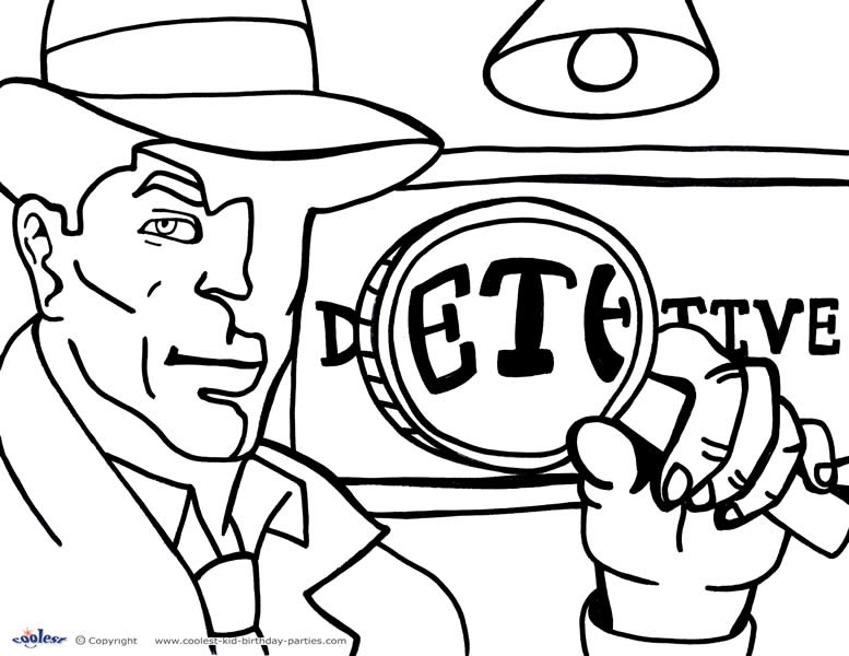 777x600 Printable Spy Detective Coloring Page 6