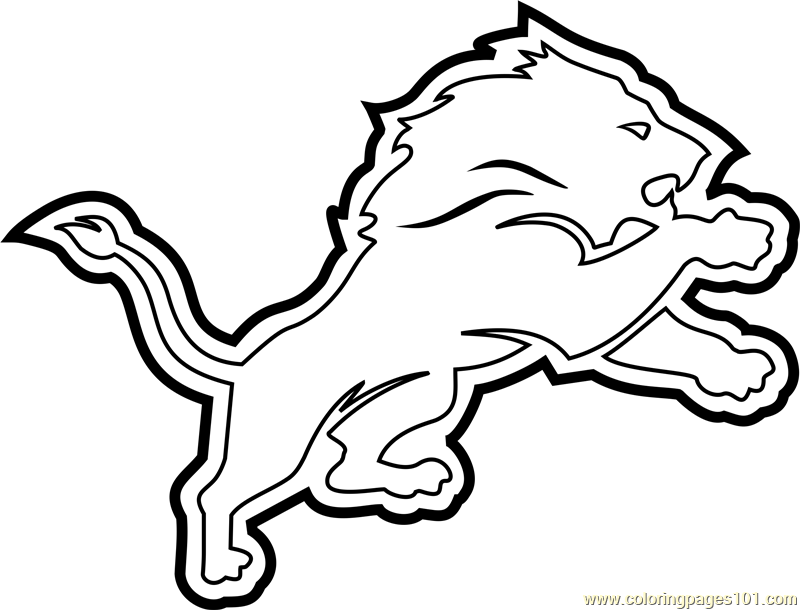 800x610 Detroit Lions Logos Coloring Page