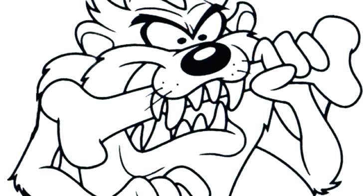 728x393 Tasmanian Devil Coloring Pages Devil Coloring Pages Tattoo Page