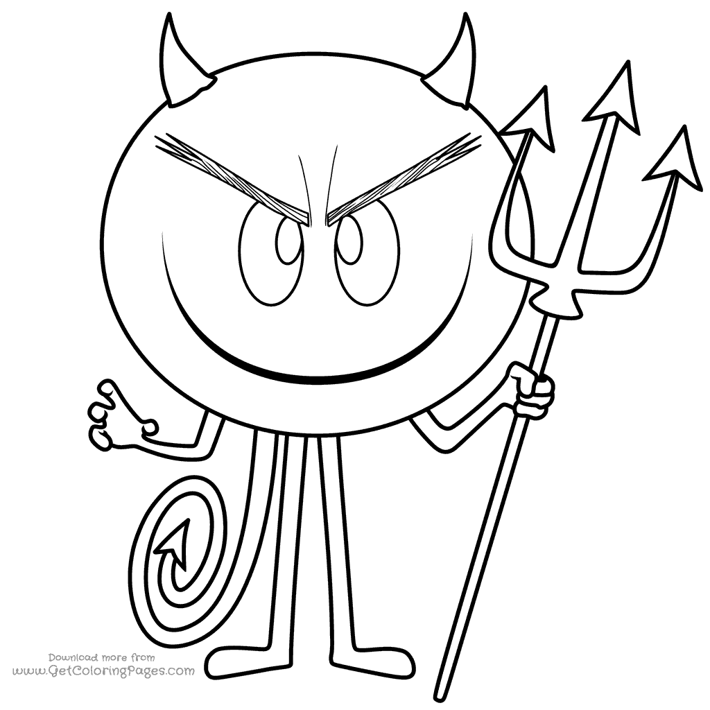 1024x1024 The Emoji Movie Devil Coloring Pages Free Movie Coloring Pages
