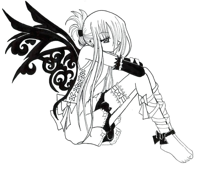 800x710 Anime Coloring Pages Coloring Pages Vampire Girls Anime Angel