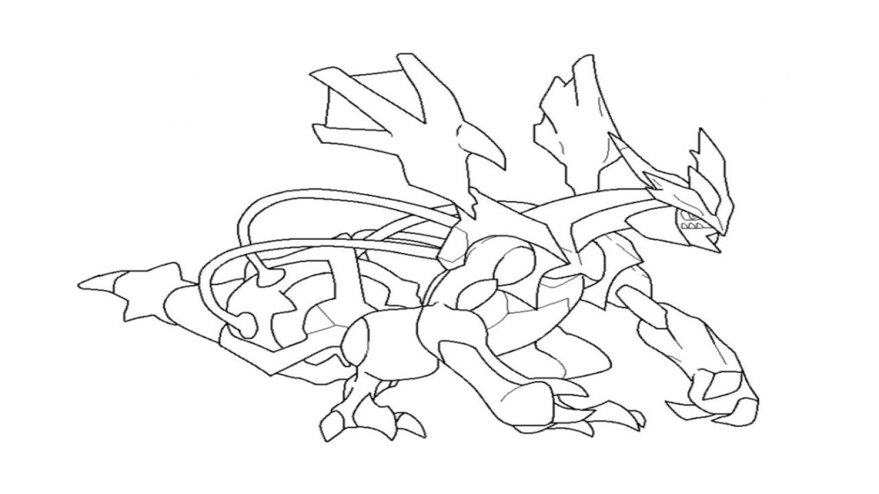 1280x720 Pokemon Kyurem Coloring Pages Black Page Car Interior Design