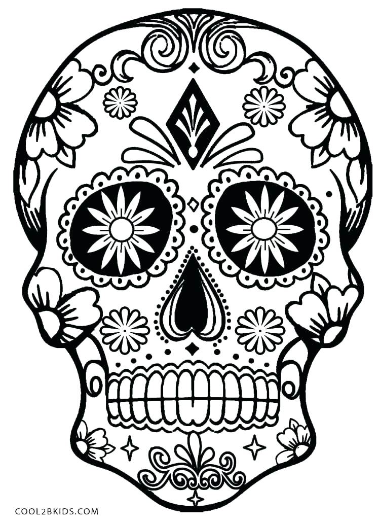 750x1033 Dia De Los Muertos Coloring Pages Also Day Of The Dead Coloring