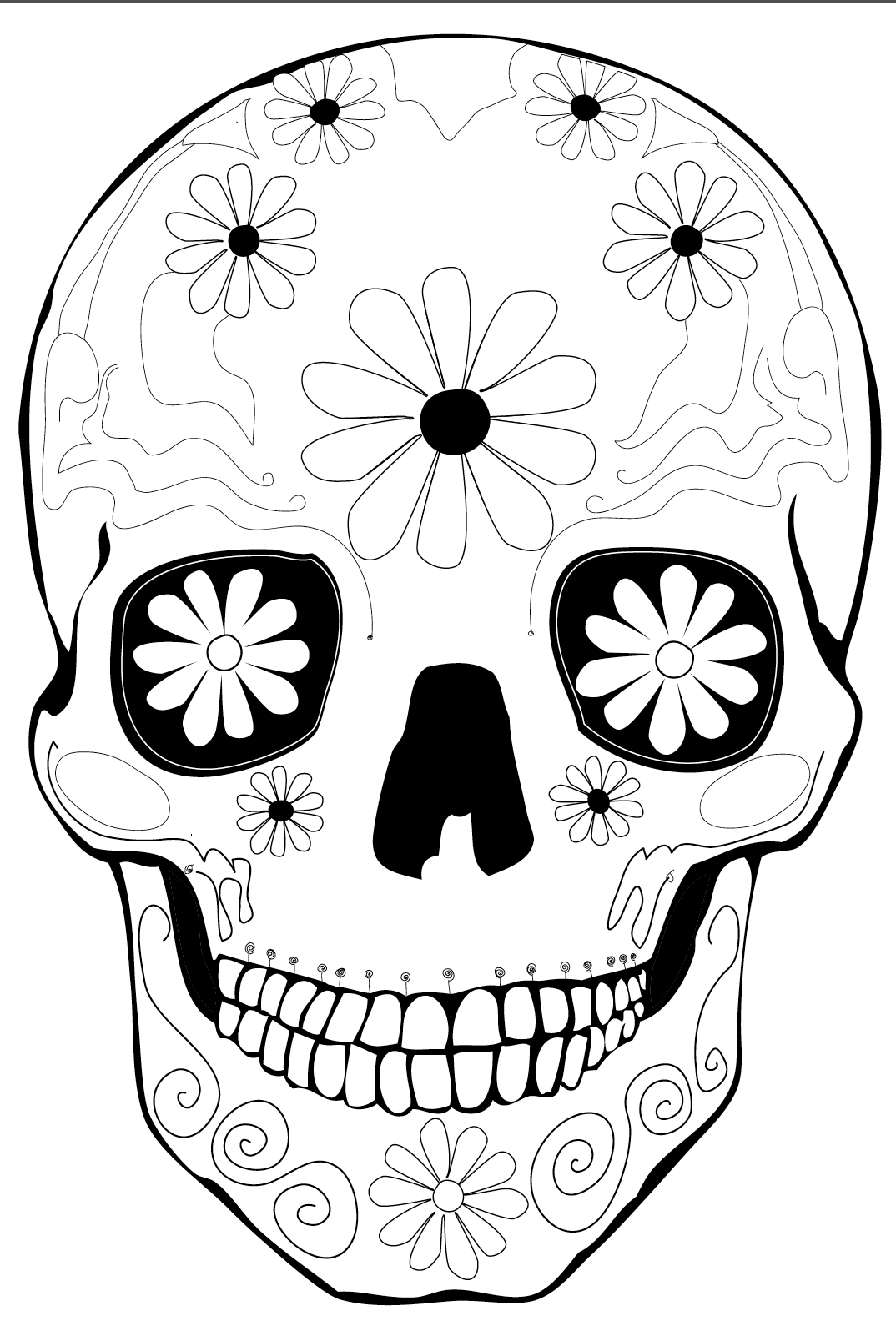 1074x1596 Coloring Pages, De Los Muertos, Calaca Dia De Los Muertos