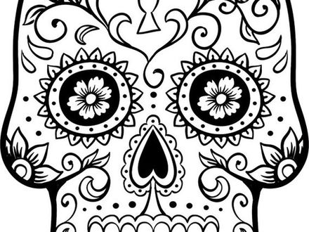 440x330 43 Dia De Los Muertos Skull Coloring Pages, Yucca Flats, Nm