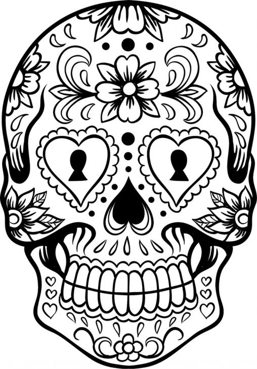 508x730 Sugar Skull Coloring Page Abstract Coloring Pages