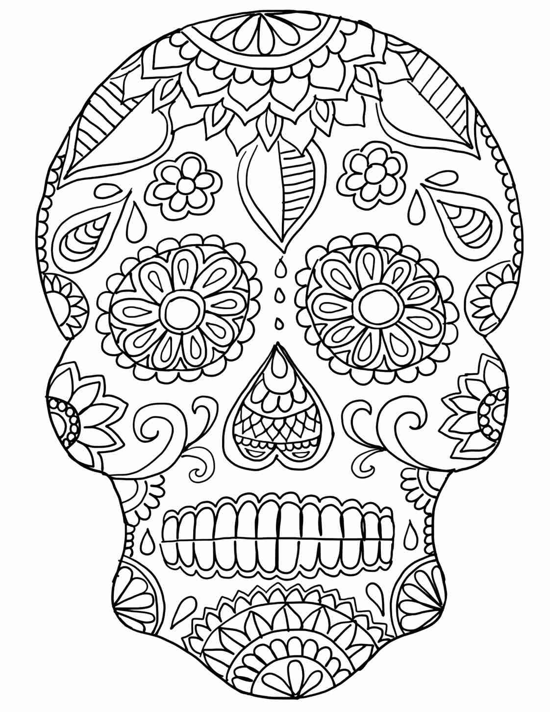 1122x1452 Sugar Skull Coloring Page Within Dia De Los Muertos Mask Pages