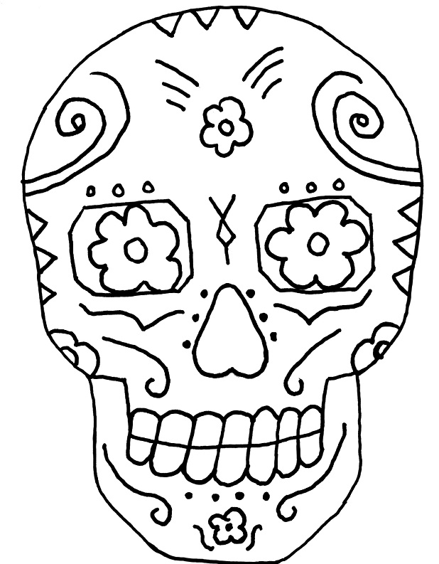 618x793 Day Of The Dead Printable Coloring Pages