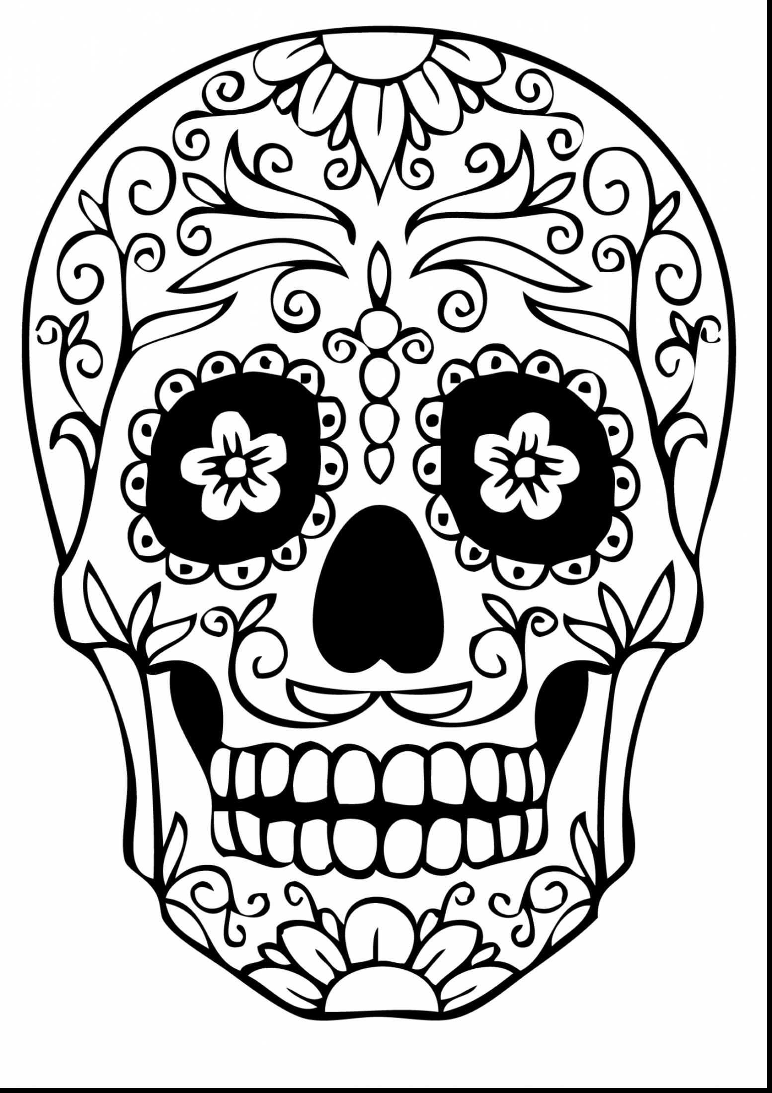 1554x2200 Day Of The Dead Skeleton Coloring Pages