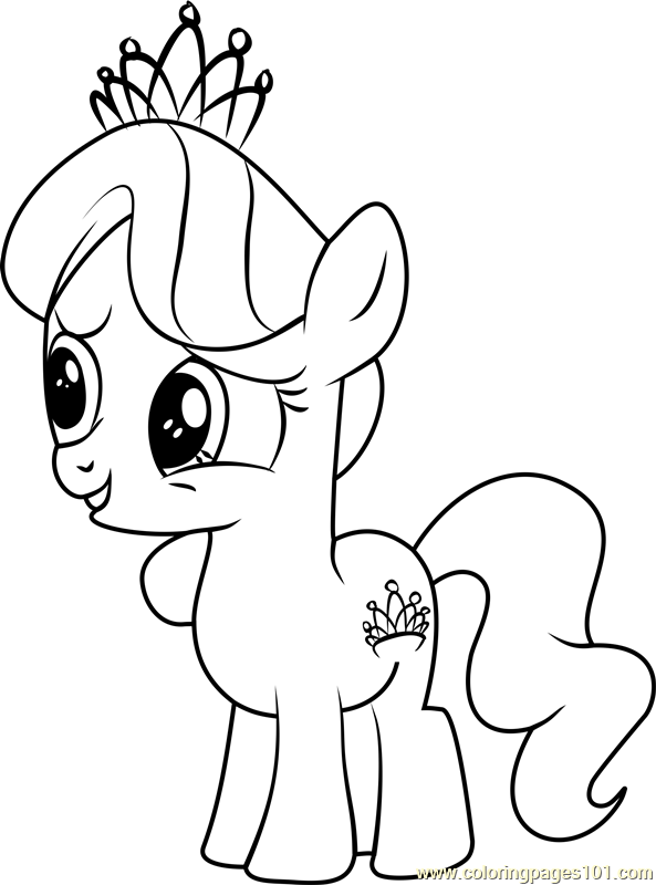 593x800 Diamond Tiara Coloring Page