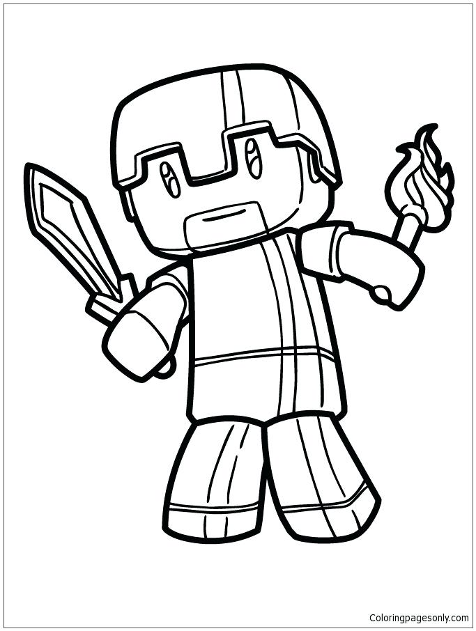 683x906 Coloring Minecraft