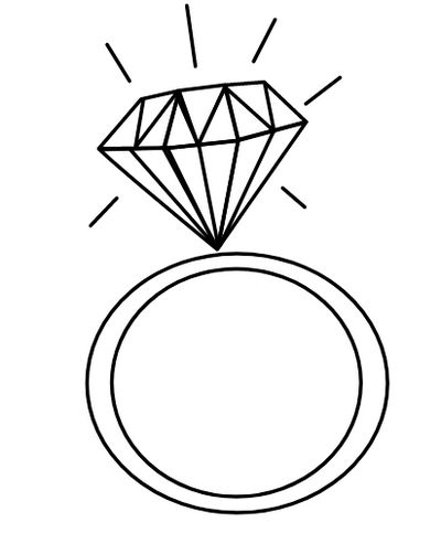 Diamond Ring Coloring Page