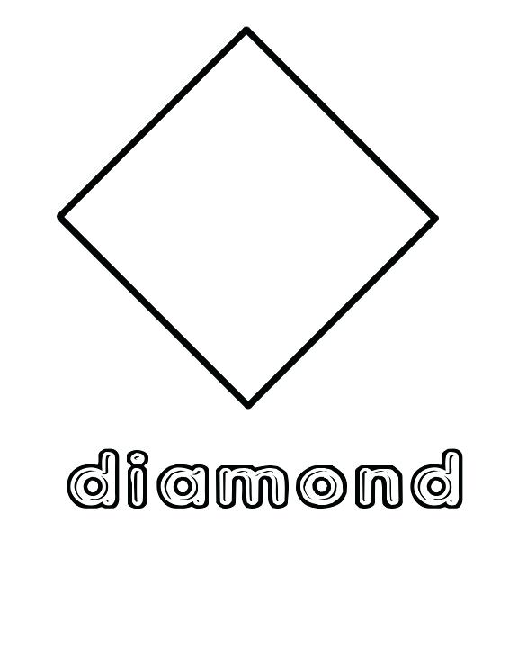576x720 Shape Coloring Pages Diamond Coloring Page Diamond Shape Coloring