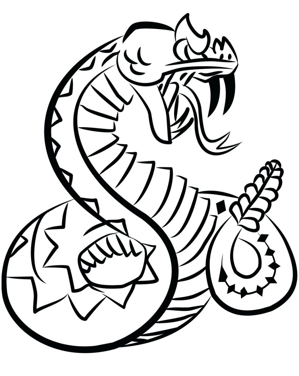 1024x1289 Coloring Page ~ Rattlesnake Coloring Page Drawing Library Free