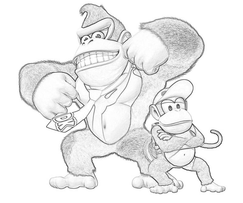 Diddy Kong Coloring Pages