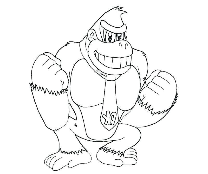 800x667 Donkey Kong Coloring Page Complete Donkey Coloring Pages Kids